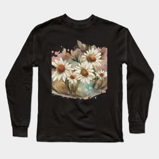 Daisy watercolor #3 Long Sleeve T-Shirt